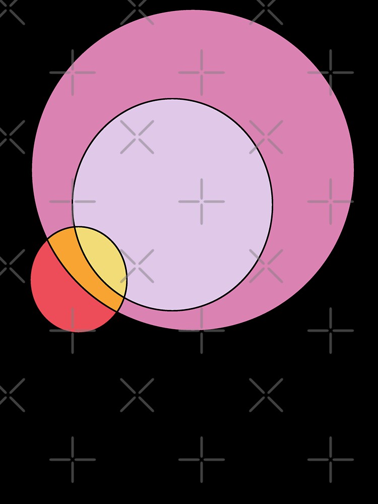Overlapping Circles, Pink Fire by Chubuter