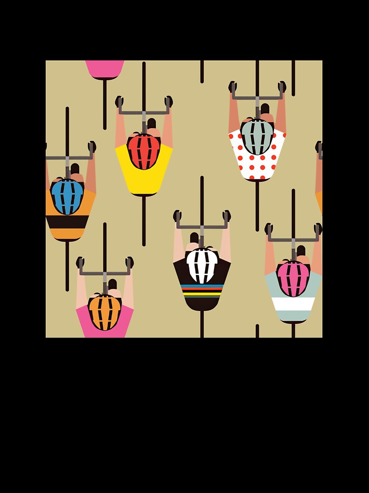 Multicolor Cyclists Pattern by KeeleyEdwards47