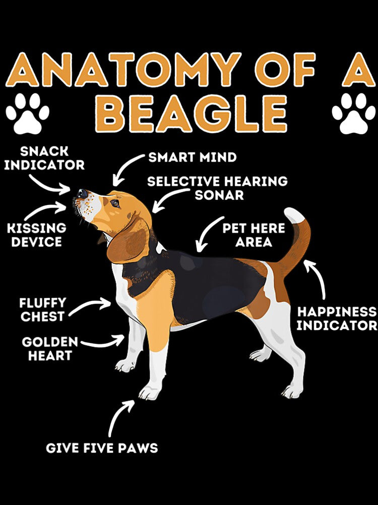 Anatomy Of A Beagle   Funny Beagle Dog Lover Pet Owner by alifehcmc