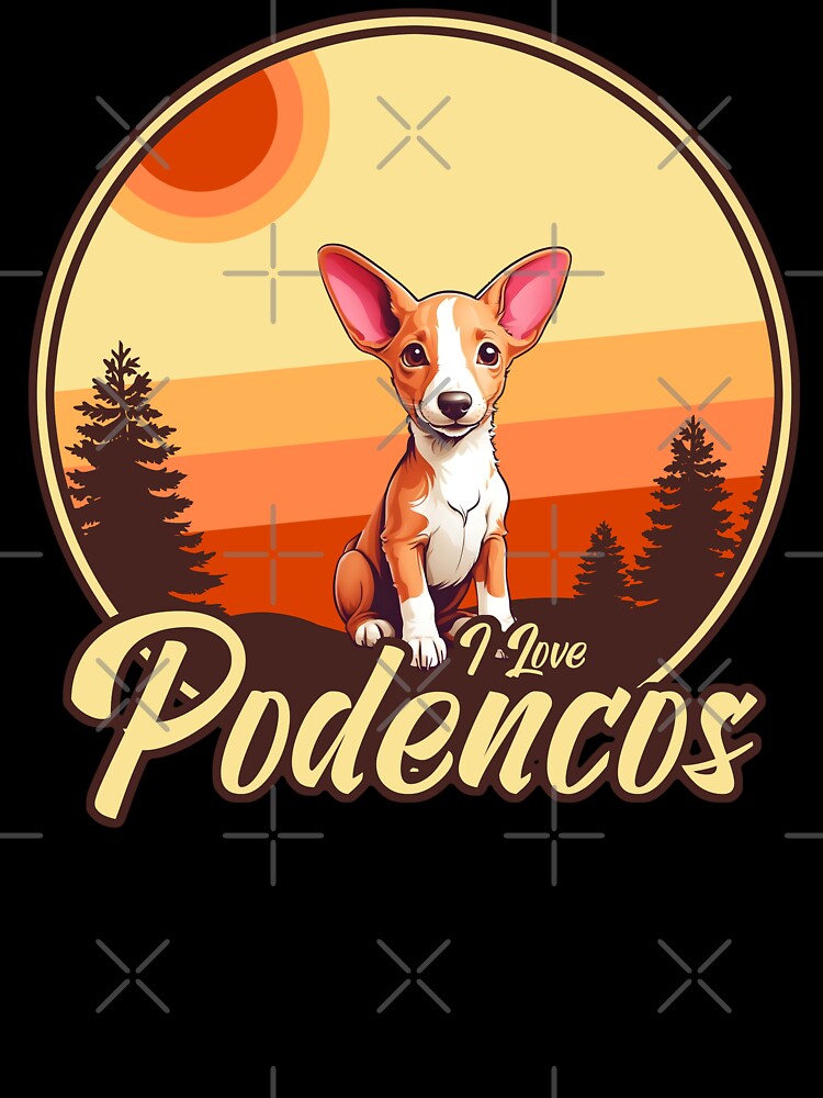 I Love Podencos - Vintage Sunset Design - Podenco Lover by brindled