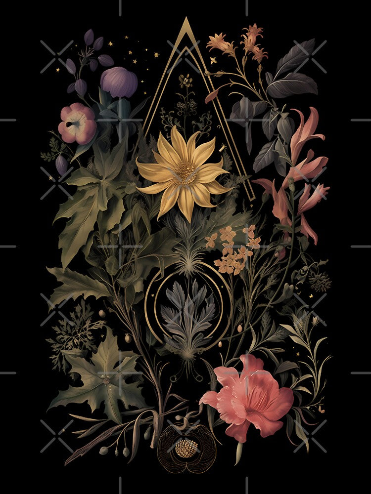 Victorian Elegant Ornamental Botanical Print by Enyr