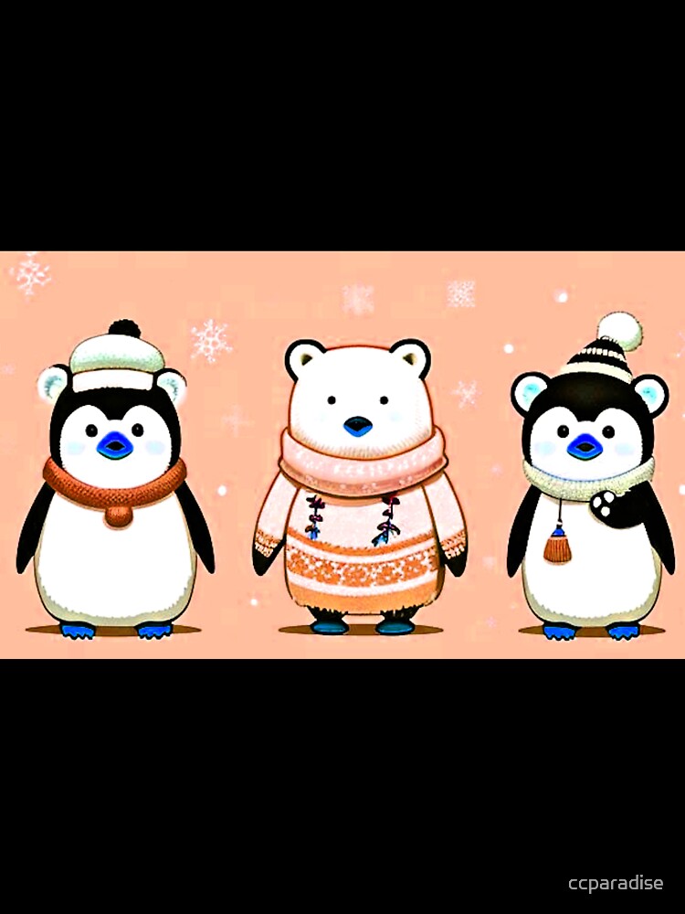 Retro Cute Winter Animal Pattern - Funny Holiday by Earth Nature Creations