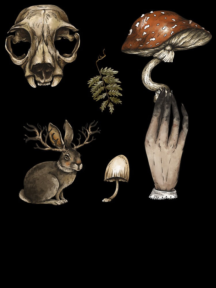 Goblincore items - kit for goblins forest creature goblin core mushrooms  forestcore animal bones skulls dark nature fairytale by Fantasy Cache