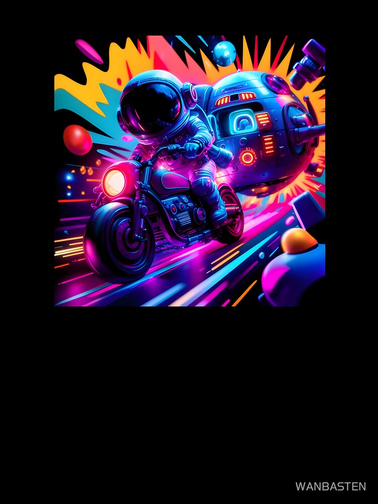 Neon Astronaut Motorcyle by WANBASTEN