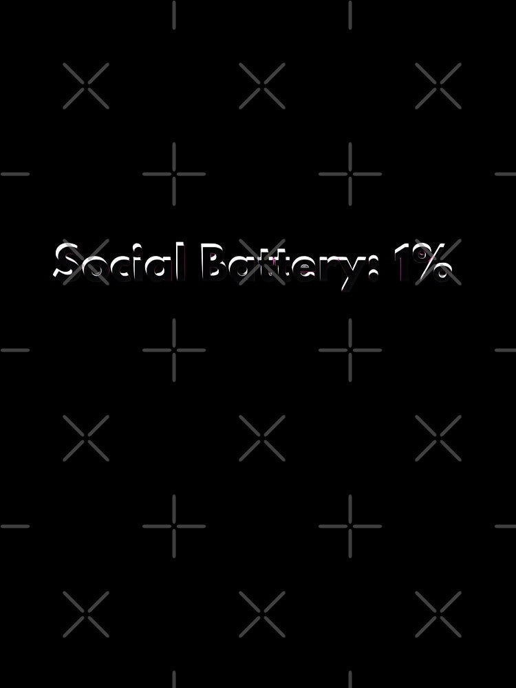 Funny Social Battery Low Sticker by Soulbalancein