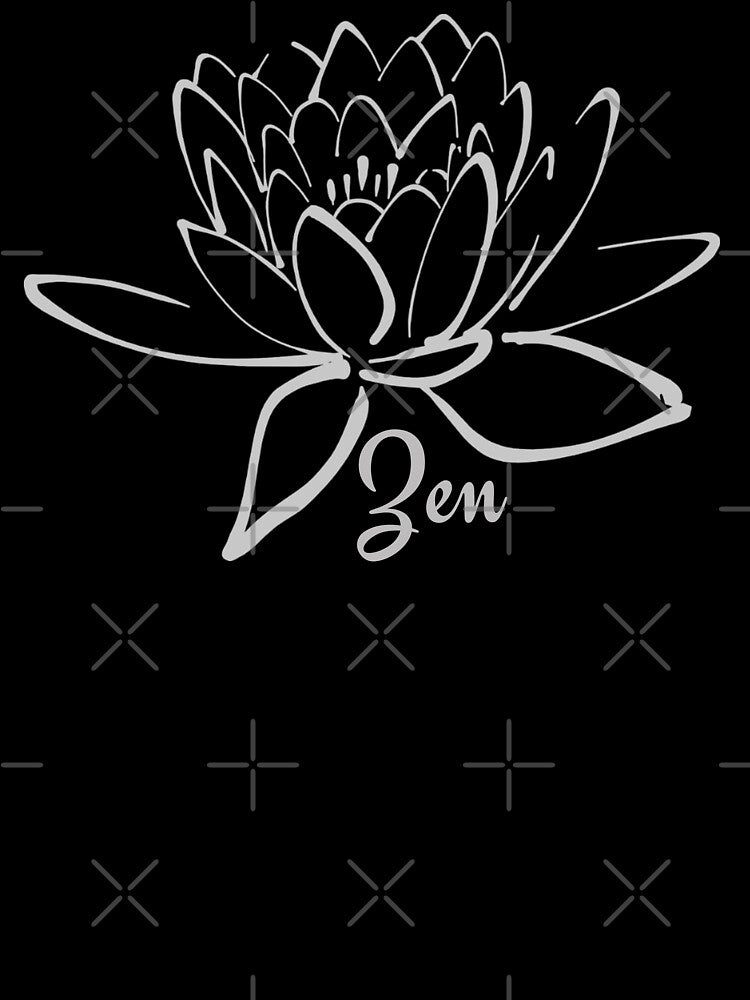Lotus Zen Flower Grey - Yoga Meditation by Paulele