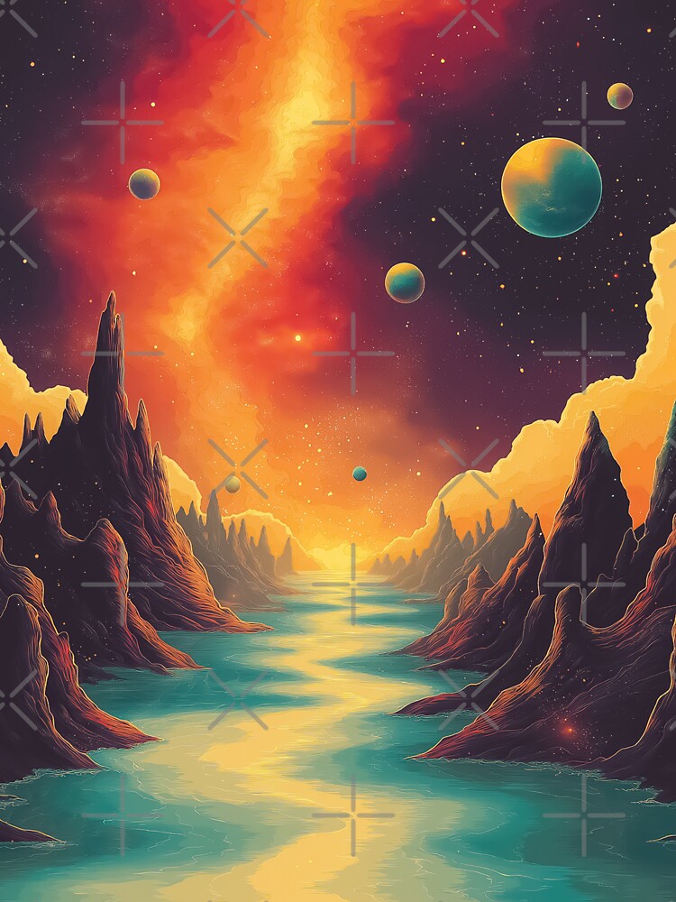 A space pattern design inspired by retro futurism. by HEMRO