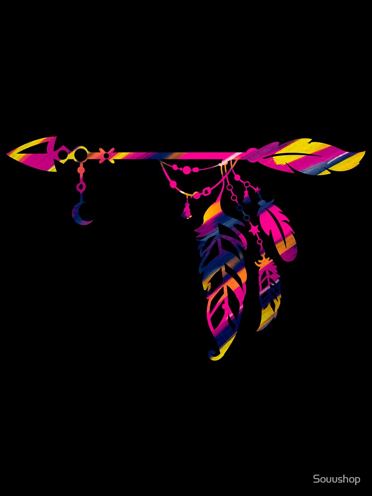 Pink & Yellow Arrow Dreamcatcher by Souushop