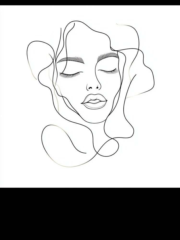Minimalist Line Art Portrait by Pure_Art