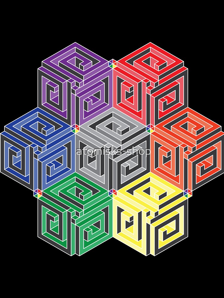 fibocube tesseract by atomisks-shop