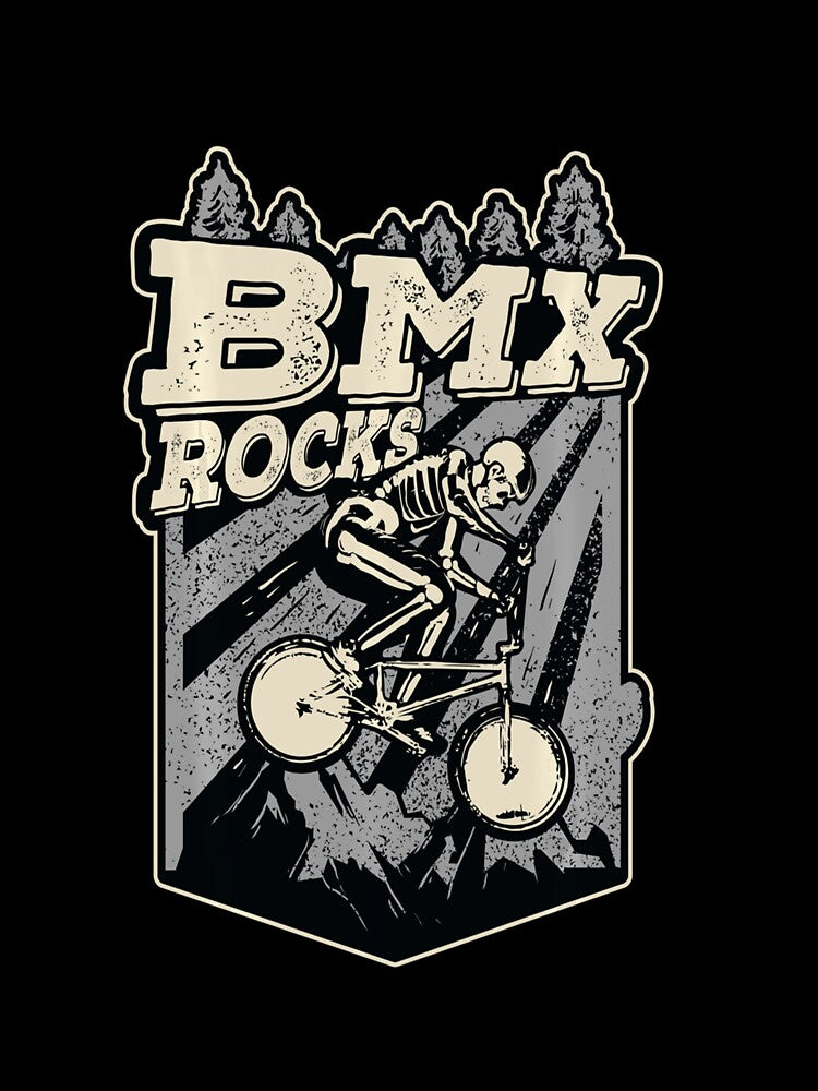 BMX Rocks Funny Skeleton BMX Rider by ClosetVelvet