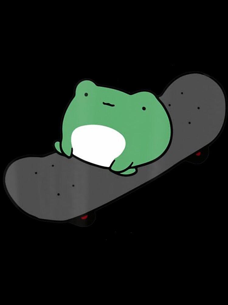 Funny Skateboarding Frog by alifehcmc