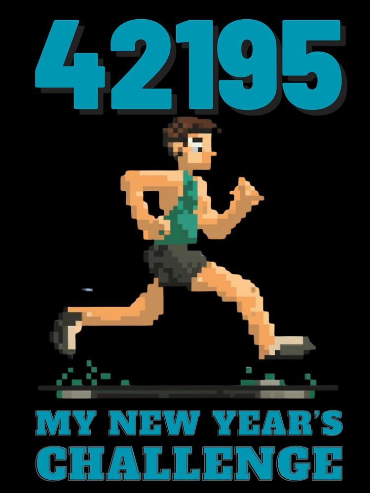 New Years Running Challenge 2024 Marathon Running Men Challenge T-Shirt by MarsLights