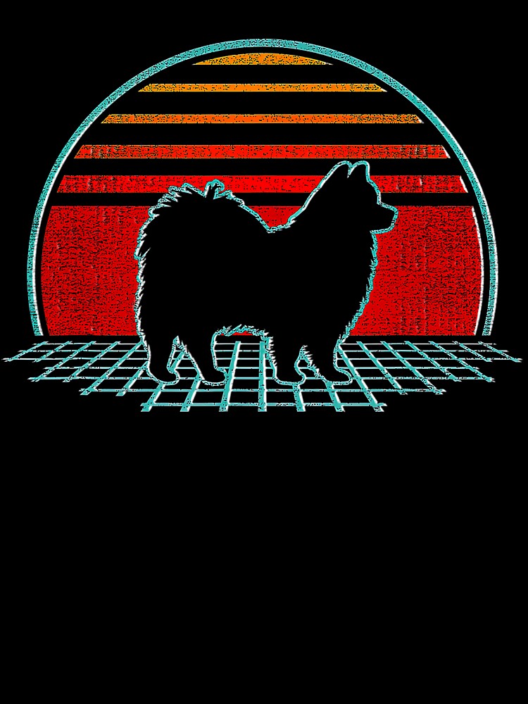 American Eskimo Dog Retro Vintage 80s Style Tee Gift Love by BargerStore