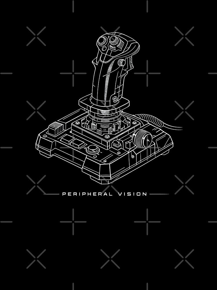 Peripheral Vision Joystick Blueprint Aviation Tech Flight Simulator by SplashTastic
