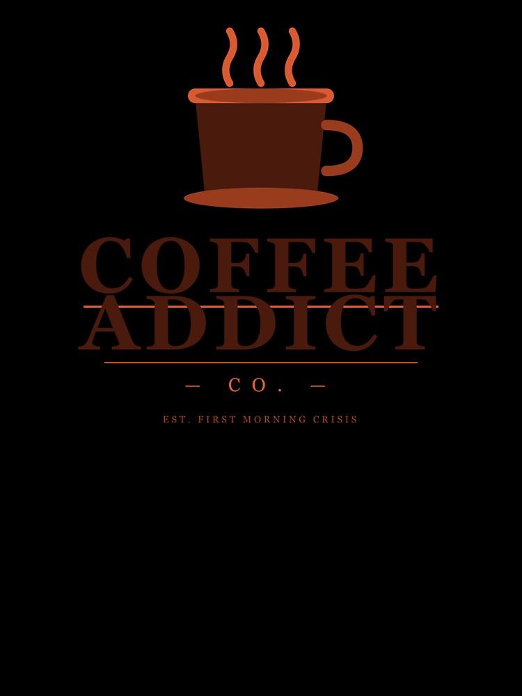 Coffee Addict Co Funny Coffee Lover Gift – Minimalist Coffee Shirt for Caffeine Addicts by Mega-Shopping