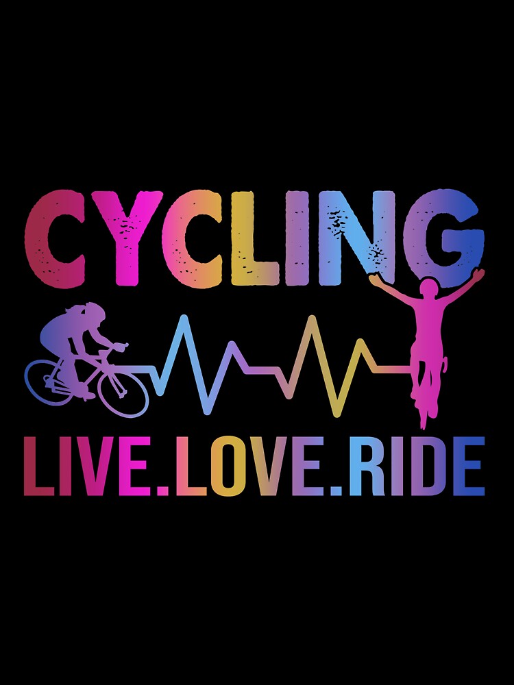 Cycling Live Love Art by JaskolArt