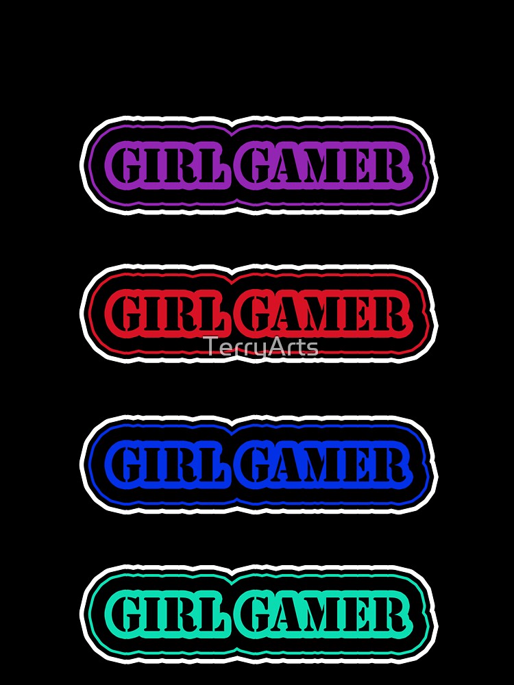 Girl Gamer Words Colorful Girl Gamer Text 2 of 4 by Beachy