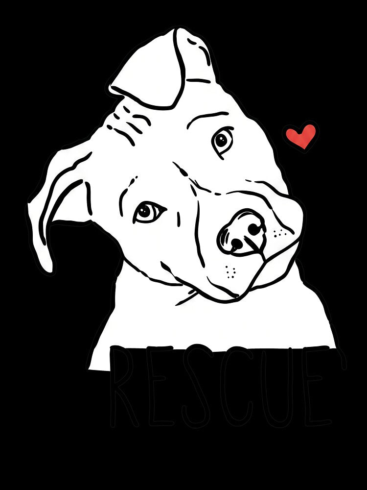 Pitbull Rescue, Pittie Head Tilt, Pittie Rescue, Pitbull Puppy by OlyvieArt