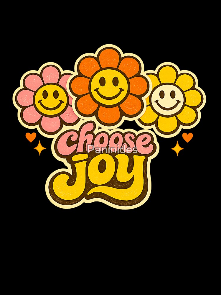 Retro Groovy Smiley Flowers by Paninides