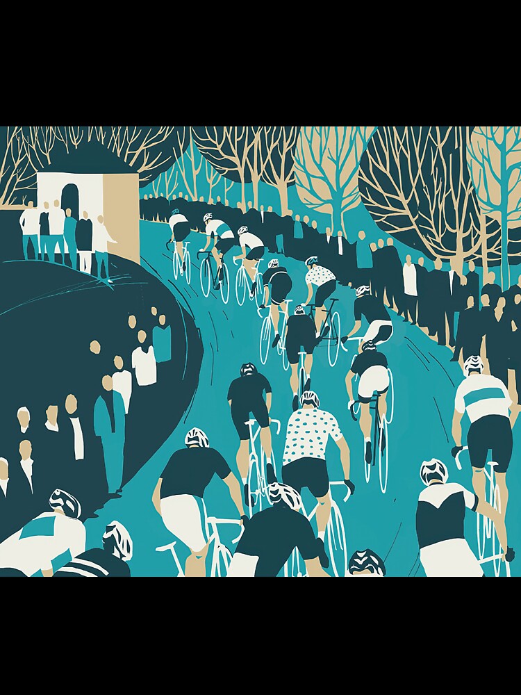Retro Cycling Race Blue by SiouxLove