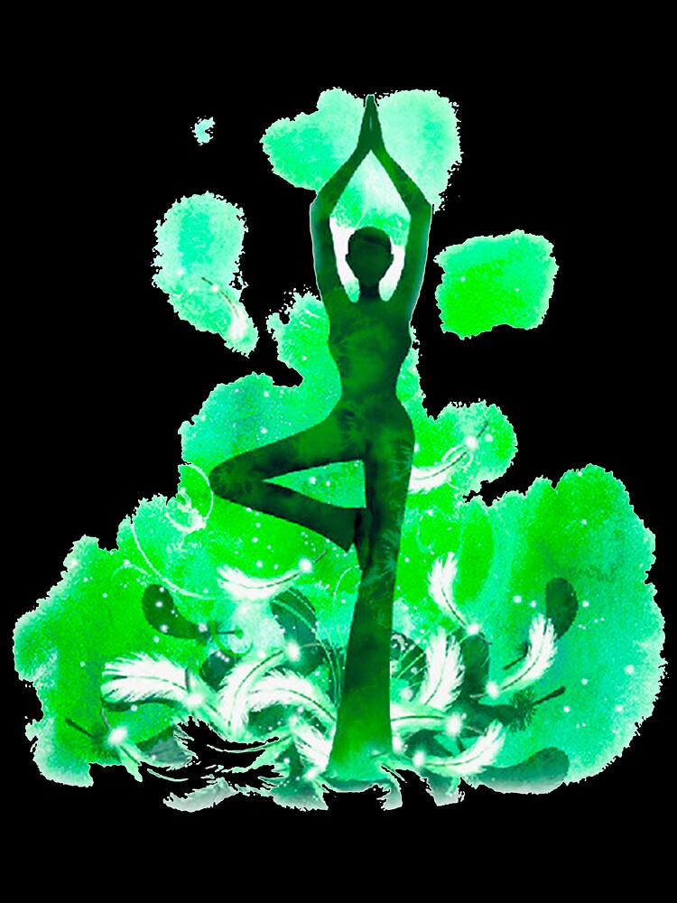 The yoga tree pose in green color by munaykidisenios