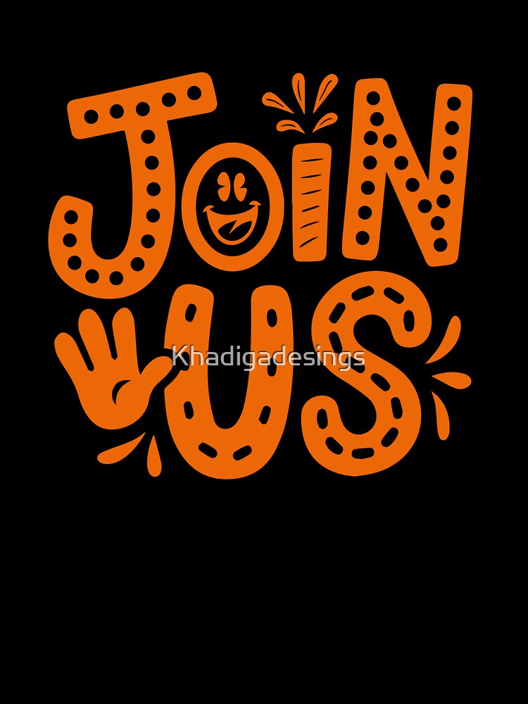 "Join Us" Groovy Hand Lettering by Khadigadesings