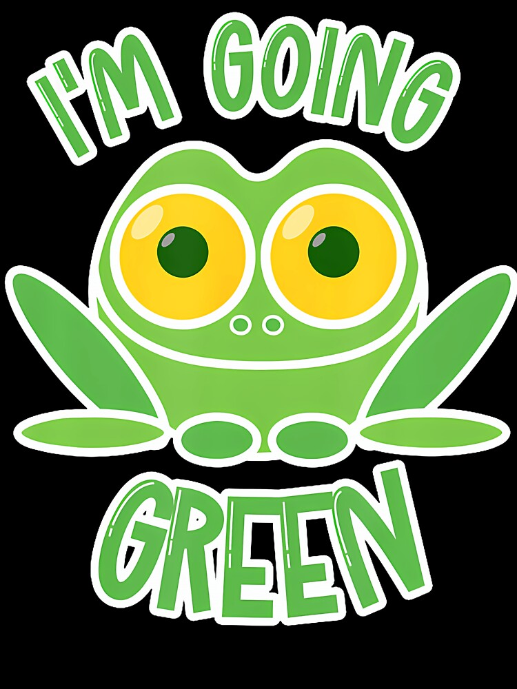 I'M Going Green Cute Eco Frog Climate Change Save The Earth by TommieJune