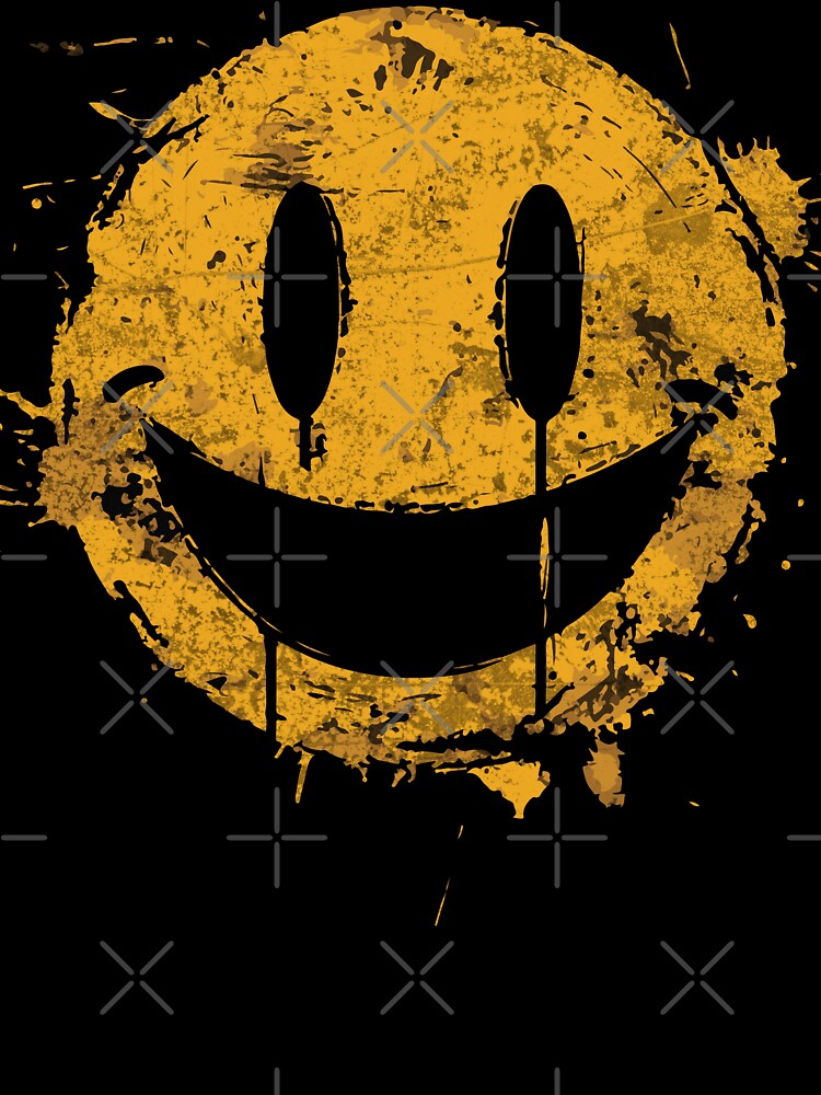 Acidic Decay - Urban Grunge Smiley Face by Sir Meow Meow