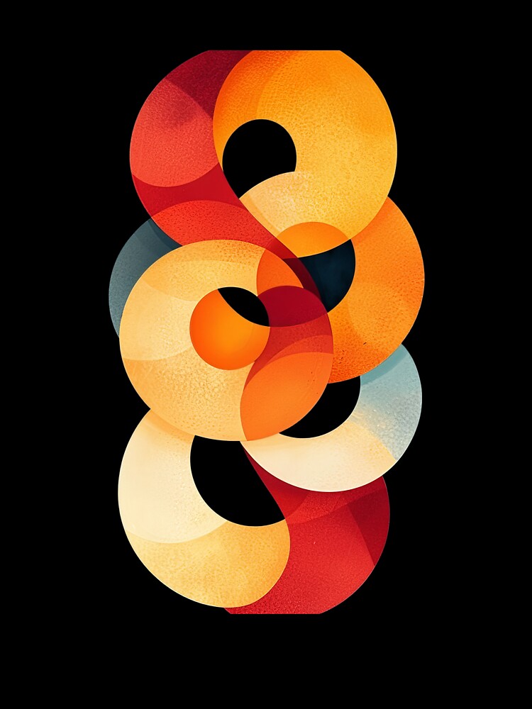 Vibrant Abstract Overlapping Circles 4 by SparroCreative