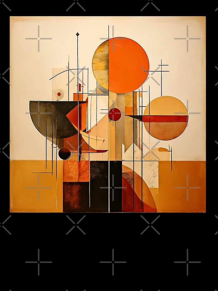 Mid Century Modern Abstract – Geometric Earth Tones MCM Wall Art by CattlettArt