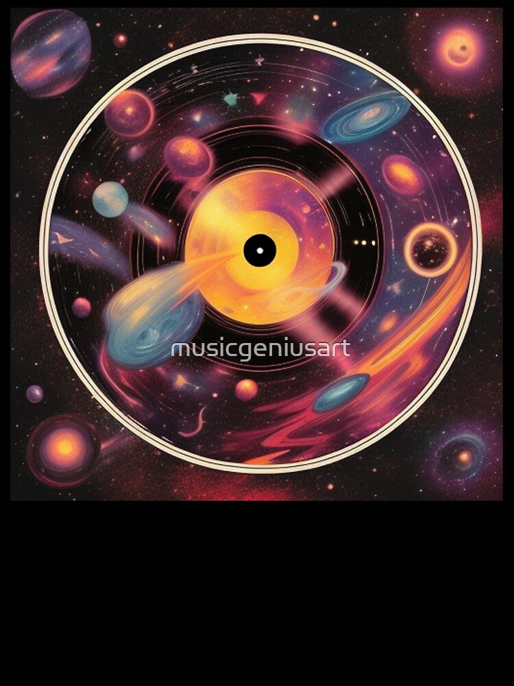 Retro Futurism Galaxy Vinyl Record by musicgeniusart