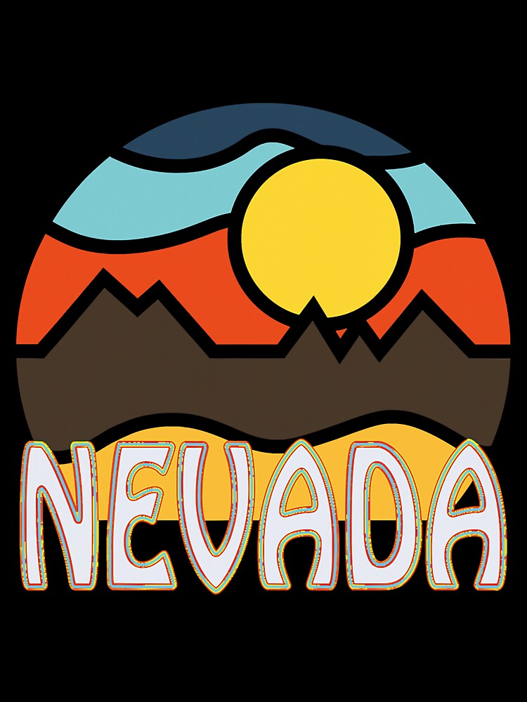 Nevada Retro Mountain Sunset Outdoor by BundlerVq
