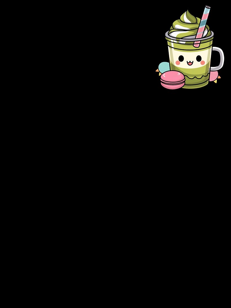 Cute Matcha Latte And Sweets Kawaii by canvadreamer444