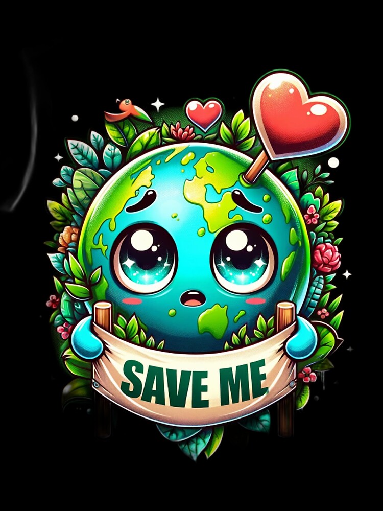 Earth's Plea: Eco-Awareness Tee by BlueGoldArt
