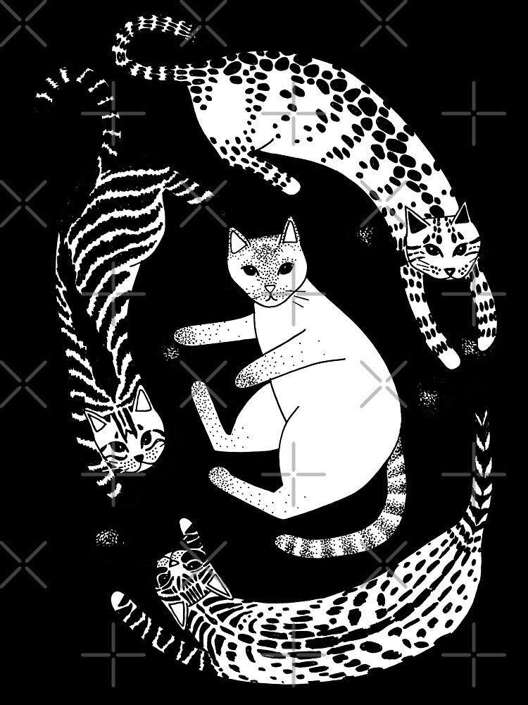 Playful gatines (b&w) by blursbyai