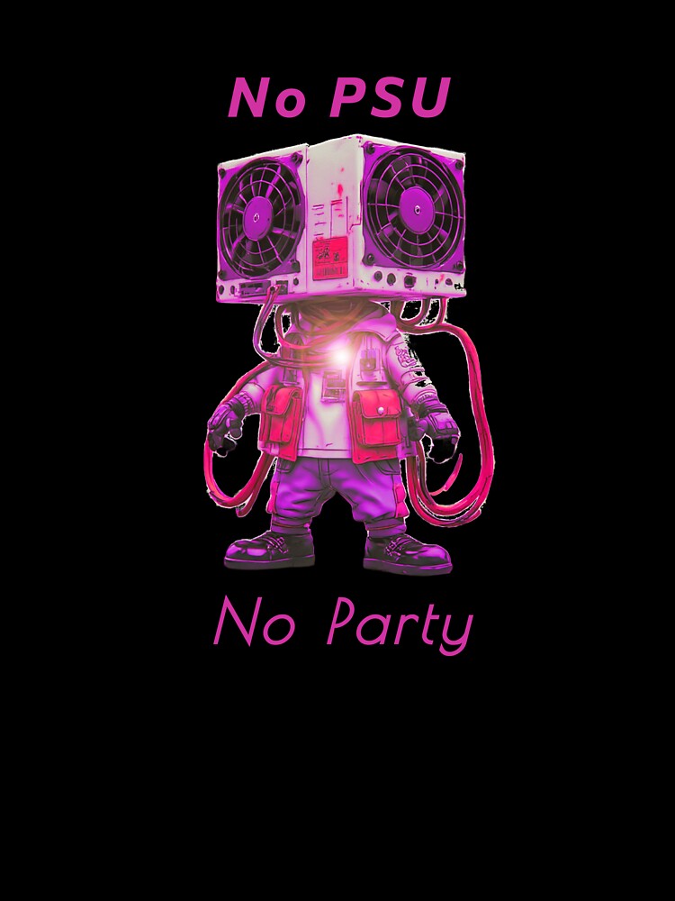No PSU, No Party, a computer gift, for the computer geek by PiperParrot