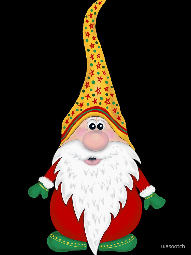 Cute Cartoon Christmas Gnome Pattern Xmas by wasootch