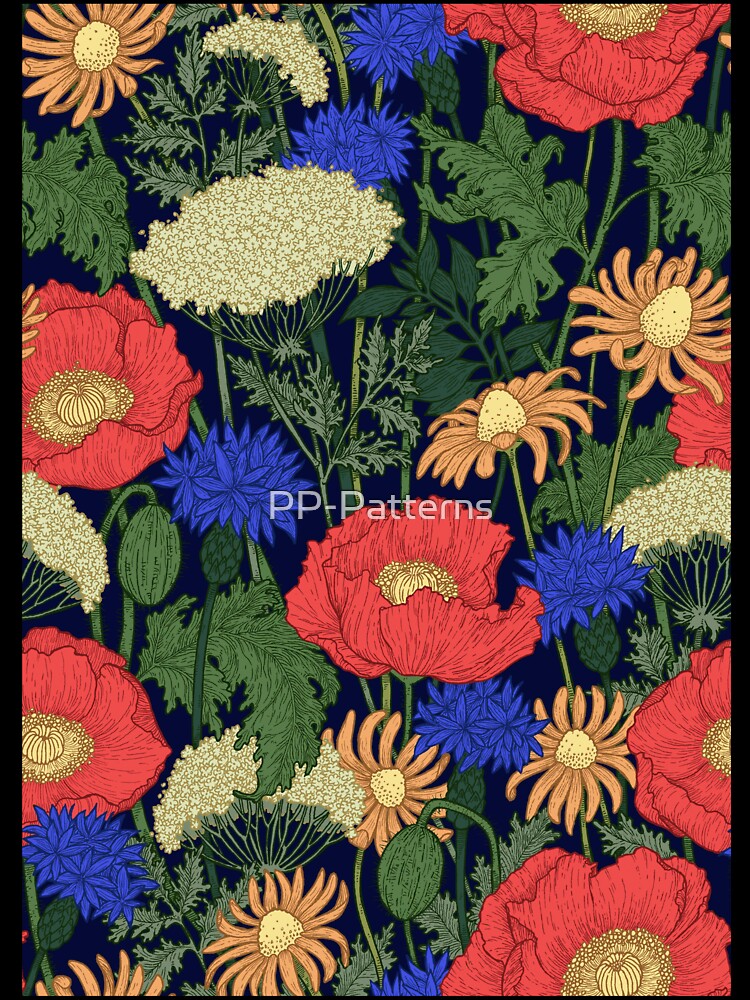 Spring wildflowers - retro pattern by PP-Patterns