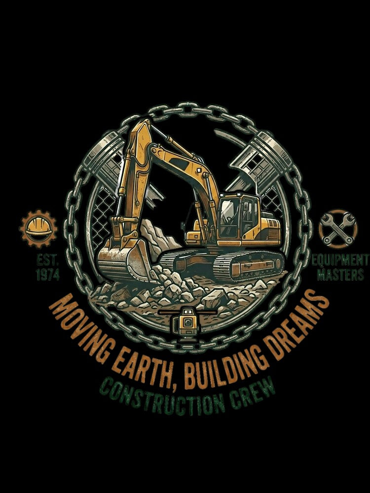 Moving Earth Building Dreams Construction Crew Vintage by RoyalDeluxGo