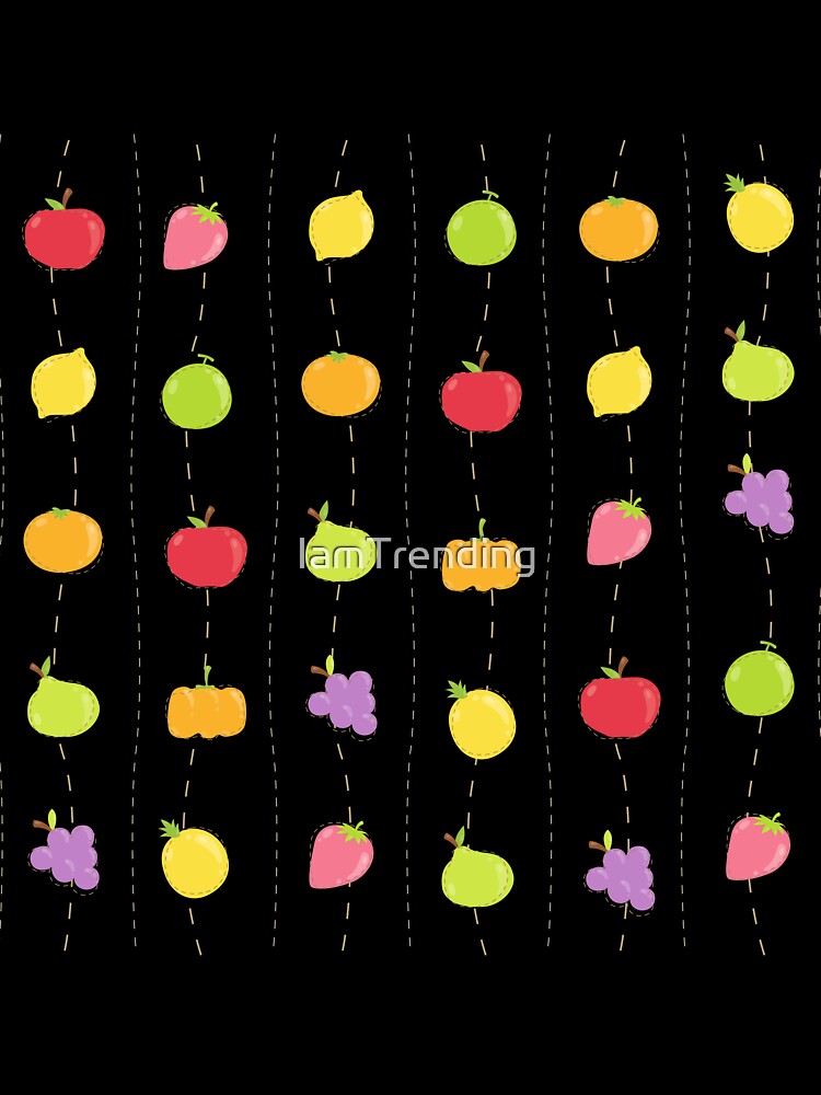 1980s Retro Grape Strawberry Lemon Summer Fruit by IamTrending
