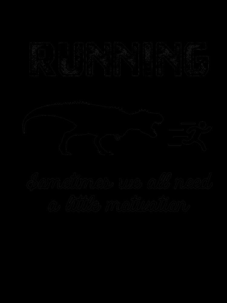 Running Motivation Raptor Chase Funny Dinosaur Gift for Men and Women by DiogoCalheiros