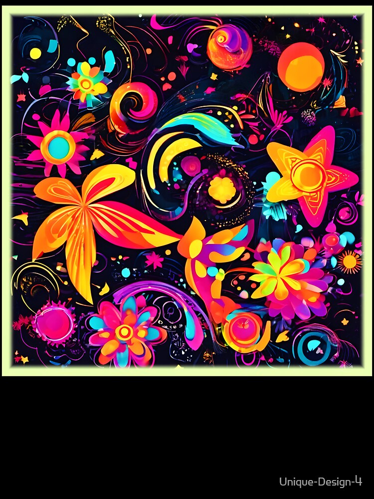 Psychedelic Floral Cosmos by Health And Fitness Posts e-Store