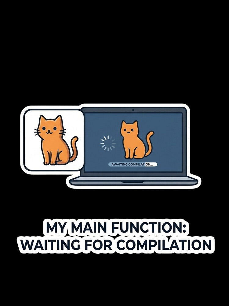 Funny Programmer Gift My Main Function Waiting For  Compilation Cat Developer Humor Shirt Coder Gift by Dev Mode