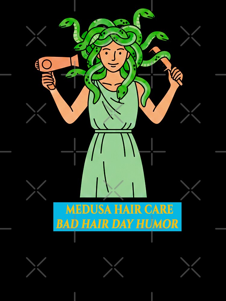 Medusa Hair Care - Bad Hair Day Humor by codex antique