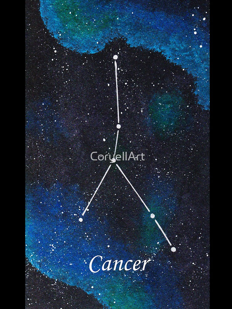 Cancer Zodiac Sign Space Painting by CoryellArt
