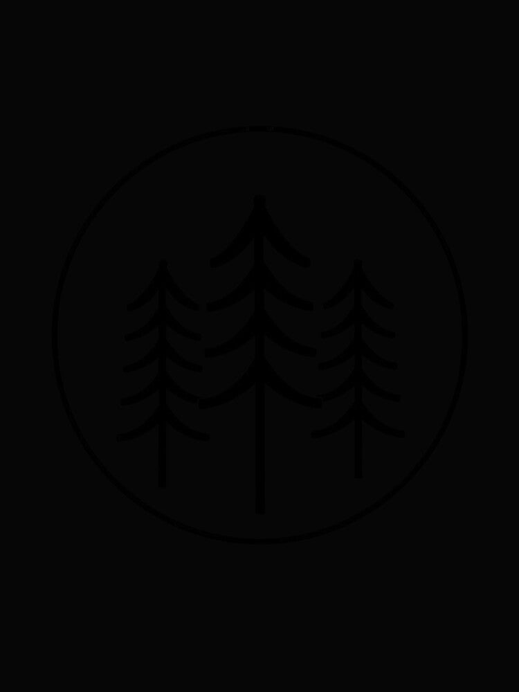 Minimalist Pine Trees Circle by redblink store