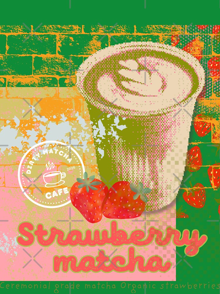 Strawberry matcha from Dirty Matcha Cafe by InkRiot Studios
