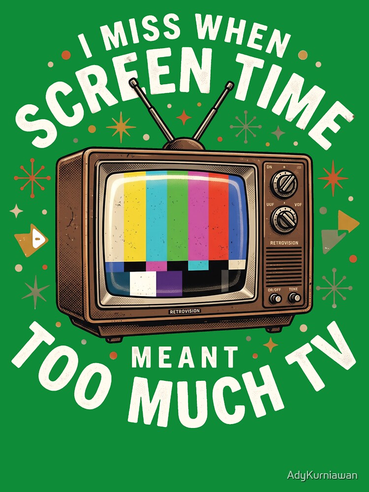 Retro Vintage TV Screen Time Nostalgia 80s 90s Pop Culture Aesthetic by AdyKurniawan