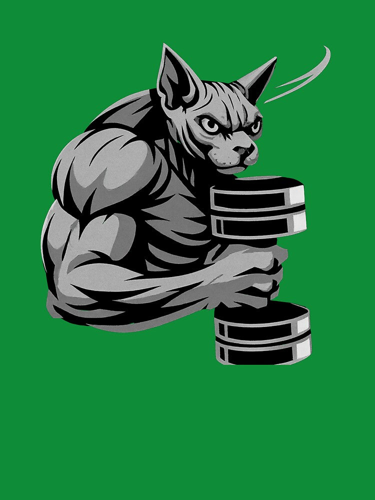 Cat Workout Motivation Gym Illustration by Emeearts